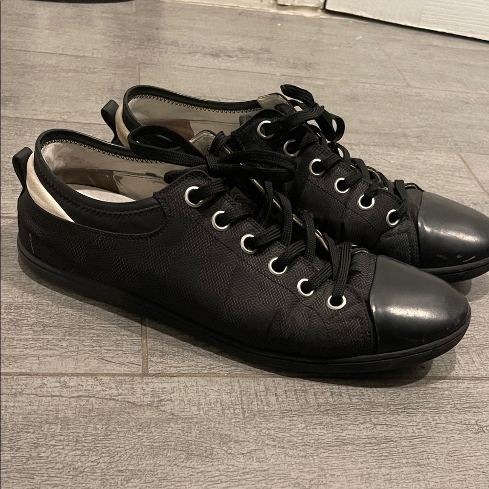 Louis Vuitton Black and White Men's Sneakers